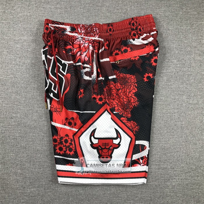Pantalone Chicago Bulls Lunar New Year Mitchell & Ness Just Don Rojo